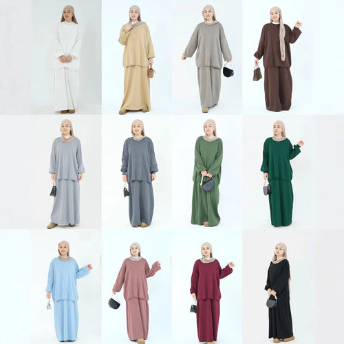 1 Set Women 2-Layer Skirt Pleated Chiffon Abaya Cardigan Long Robe, Casual Muslim Islamic Loose Dress Suitable for Daily & Festival Occasions